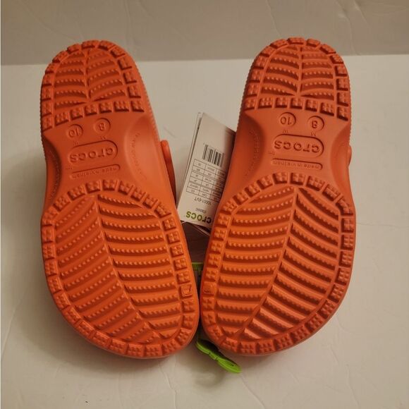 🆕️👡Crocs Classic Clogs, Orange Slip On Unisex M-8 W-10 - Picture 7 of 8